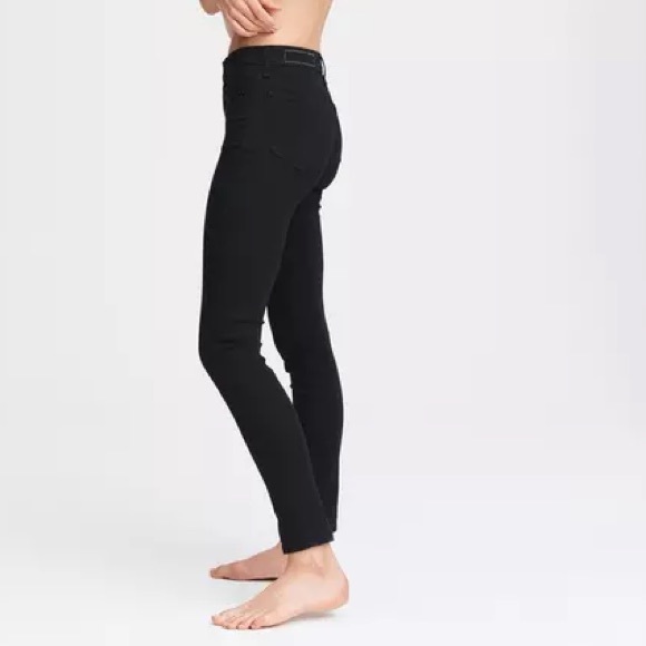rag & bone nina high rise skinny black denim size 24 - Picture 5 of 16